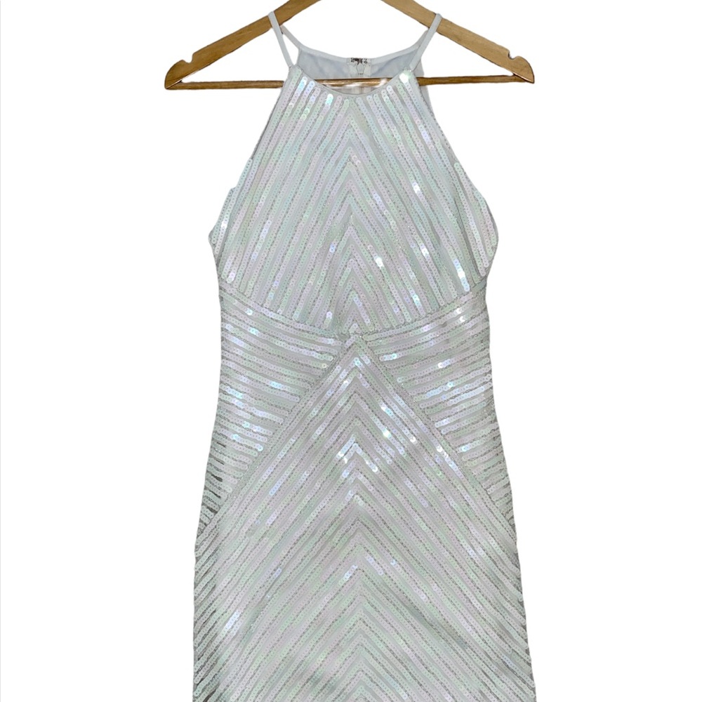 White sequins dress